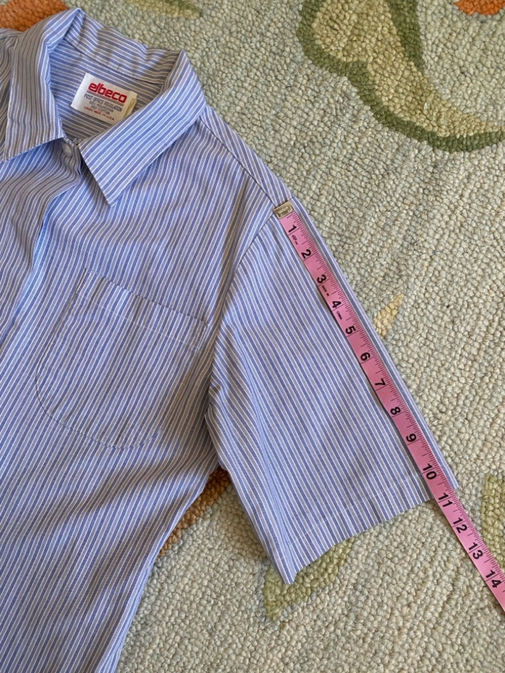 Y2K l Elbeco l Lot of 4 USPS Retail Clerk Striped Short Sleeve Shirts - Picture 10 of 16